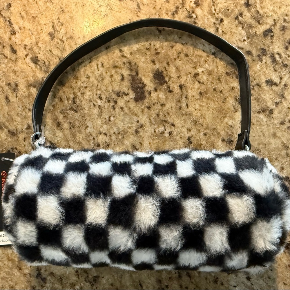 Like Dreams Stylish Black and White Checkered Women's Bag